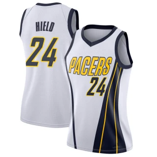 Women's Buddy Hield Indiana Pacers White Swingman 2018/19 Jersey - Earned Edition