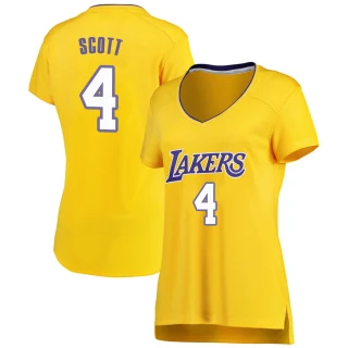 Women's Byron Scott Los Angeles Lakers Gold Fast Break Jersey - Icon Edition
