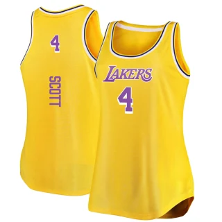 Women's Byron Scott Los Angeles Lakers Gold Fast Break Movement Tank Jersey - Icon Edition