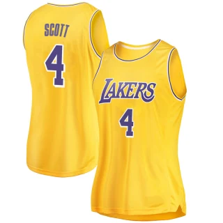 Women's Byron Scott Los Angeles Lakers Gold Swingman 2018/19 Jersey - Icon Edition