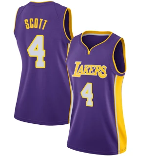 Women's Byron Scott Los Angeles Lakers Purple Swingman Jersey - Statement Edition