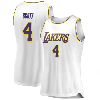 Women's Byron Scott Los Angeles Lakers White Swingman 2018/19 Jersey - Association Edition