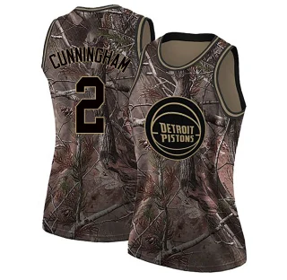 Women's Cade Cunningham Detroit Pistons Camo Swingman Realtree Collection Jersey