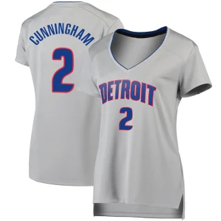 Women's Cade Cunningham Detroit Pistons Fast Break Silver Jersey - Statement Edition
