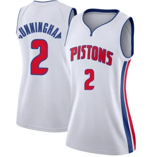 Women's Cade Cunningham Detroit Pistons White Swingman Jersey - Association Edition