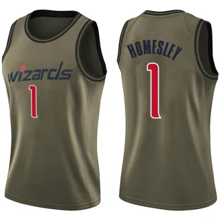 Women's Caleb Homesley Washington Wizards Green Swingman Salute to Service Jersey