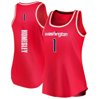 Women's Caleb Homesley Washington Wizards Red Fast Break Tank Jersey - Icon Edition