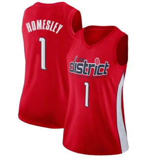 Women's Caleb Homesley Washington Wizards Red Swingman 2018/19 Jersey - Earned Edition