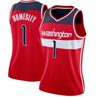 Women's Caleb Homesley Washington Wizards Red Swingman Jersey - Icon Edition