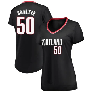 Women's Caleb Swanigan Portland Trail Blazers Black Fast Break Jersey - Icon Edition
