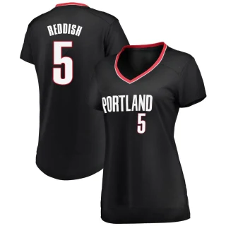 Women's Cam Reddish Portland Trail Blazers Black Fast Break Jersey - Icon Edition