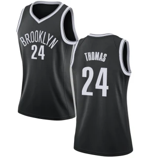 Women's Cam Thomas Brooklyn Nets Black Swingman Jersey - Icon Edition