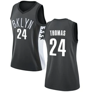 Women's Cam Thomas Brooklyn Nets Gray Swingman Jersey - Statement Edition