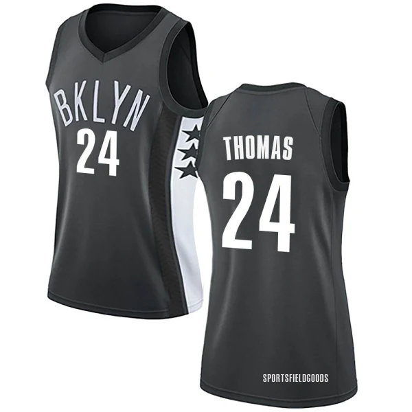 Women's Cam Thomas Brooklyn Nets Gray Swingman Jersey - Statement Edition