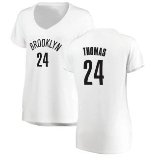 Women's Cam Thomas Brooklyn Nets White Fast Break Jersey - Association Edition