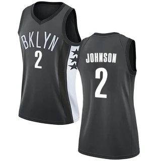 Women's Cameron Johnson Brooklyn Nets Gray Swingman Jersey - Statement Edition