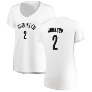 Women's Cameron Johnson Brooklyn Nets White Fast Break Jersey - Association Edition