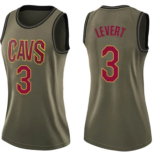 Women's Caris LeVert Cleveland Cavaliers Green Swingman Salute to Service Jersey