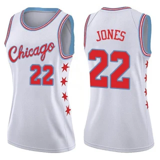 Women's Carlik Jones Chicago Bulls White Swingman Jersey - City Edition