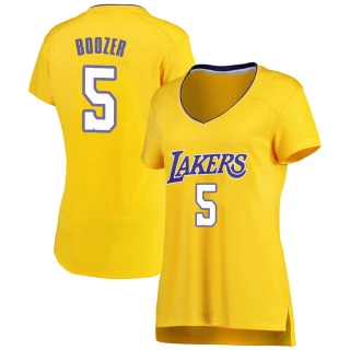 Women's Carlos Boozer Los Angeles Lakers Gold Fast Break Jersey - Icon Edition