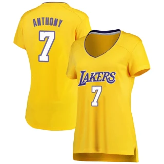 Women's Carmelo Anthony Los Angeles Lakers Gold Fast Break Jersey - Icon Edition