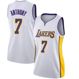 Women's Carmelo Anthony Los Angeles Lakers White Swingman Jersey - Association Edition