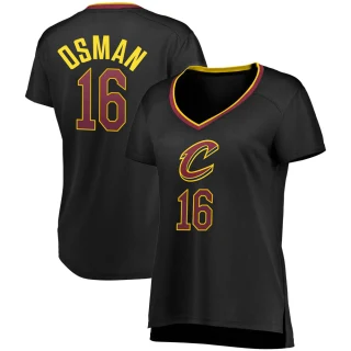 Women's Cedi Osman Cleveland Cavaliers Black Fast Break Jersey - Statement Edition