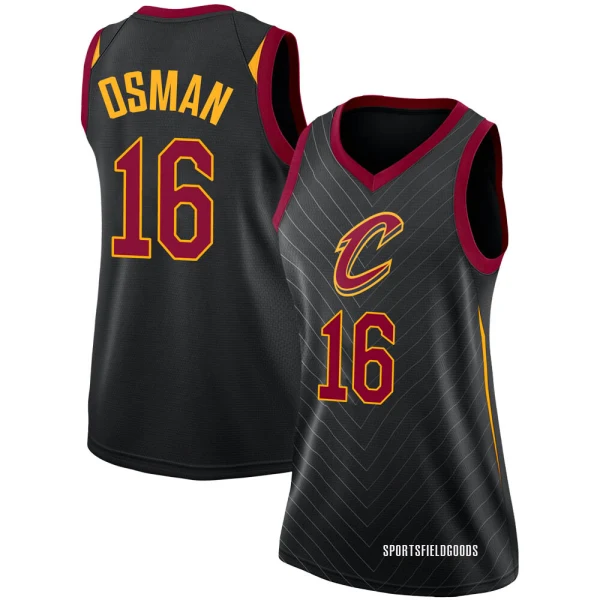 Women's Cedi Osman Cleveland Cavaliers Black Swingman Jersey - Statement Edition