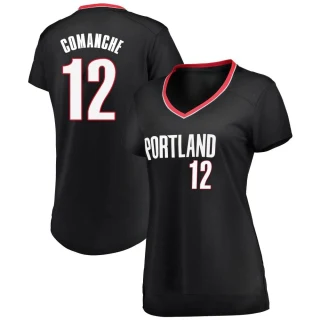 Women's Chance Comanche Portland Trail Blazers Black Fast Break Jersey - Icon Edition