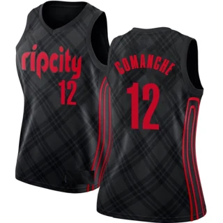 Women's Chance Comanche Portland Trail Blazers Black Swingman Jersey - City Edition