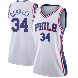 Women's Charles Barkley Philadelphia 76ers White Swingman Jersey - Association Edition