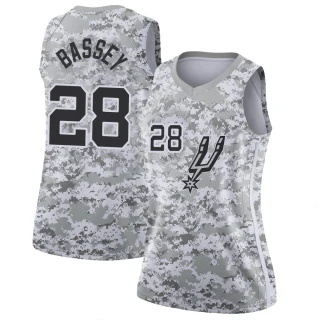 Women's Charles Bassey San Antonio Spurs White Swingman 2018/19 Jersey - Earned Edition