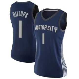 Women's Chauncey Billups Detroit Pistons Navy Swingman Jersey - City Edition