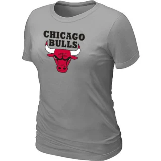 Women's Chicago Bulls Grey Big & Tall Primary Logo T-Shirt - Light