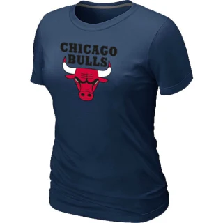 Women's Chicago Bulls Navy Big & Tall Primary Logo T-Shirt -