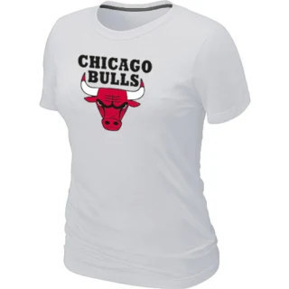 Women's Chicago Bulls White Big & Tall Primary Logo T-Shirt -