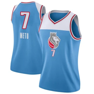 Women's Chimezie Metu Sacramento Kings Blue Swingman Jersey - City Edition