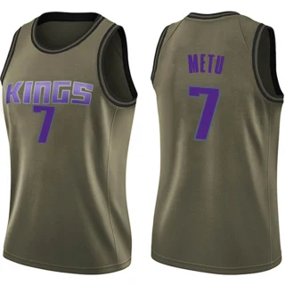 Women's Chimezie Metu Sacramento Kings Green Swingman Salute to Service Jersey