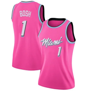 Women's Chris Bosh Miami Heat Pink Swingman 2018/19 Jersey - Earned Edition