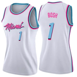 Women's Chris Bosh Miami Heat White Swingman Jersey - City Edition
