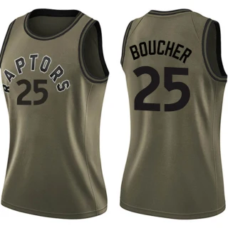 Women's Chris Boucher Toronto Raptors Green Swingman Salute to Service Jersey