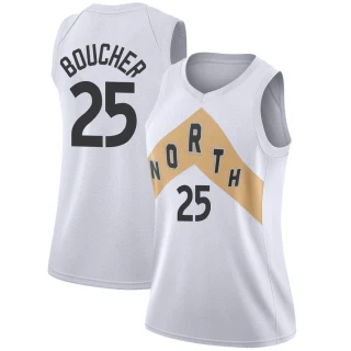 Women's Chris Boucher Toronto Raptors White Swingman 2018/19 Jersey - City Edition