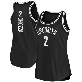 Women's Chris Chiozza Brooklyn Nets Black Fast Break Tank Jersey - Icon Edition