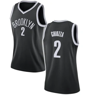 Women's Chris Chiozza Brooklyn Nets Black Swingman Jersey - Icon Edition