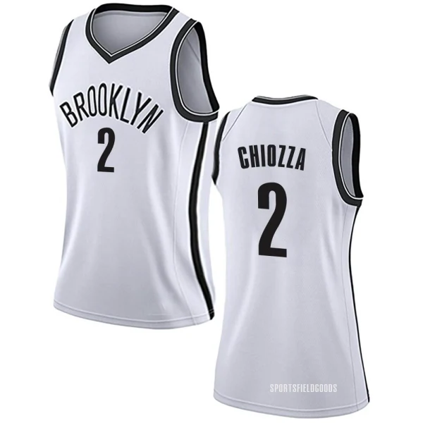 Women's Chris Chiozza Brooklyn Nets White Swingman Jersey - Association Edition