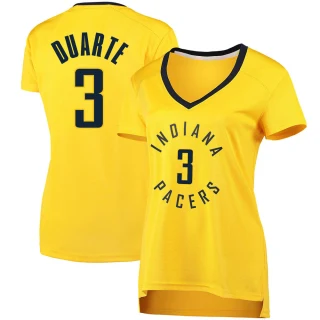 Women's Chris Duarte Indiana Pacers Gold Fast Break Jersey - Statement Edition