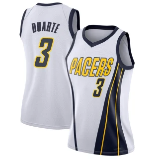 Women's Chris Duarte Indiana Pacers White Swingman 2018/19 Jersey - Earned Edition