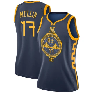 Women's Chris Mullin Golden State Warriors Gold Swingman Navy 2018/19 Jersey - City Edition