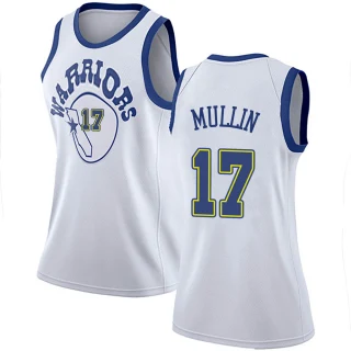 Women's Chris Mullin Golden State Warriors Gold Swingman White Hardwood Classics Jersey