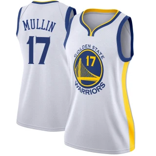 Women's Chris Mullin Golden State Warriors Gold Swingman White Jersey - Association Edition